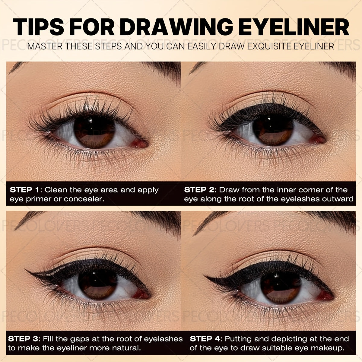 1pc waterproof sweatproof black eyeliner creamy texture long