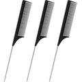 3 pack hair rat tail comb set parting teasing fine tooth