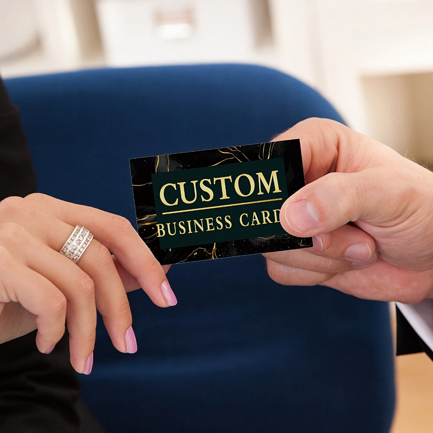 customizable double sided printed business cards simple