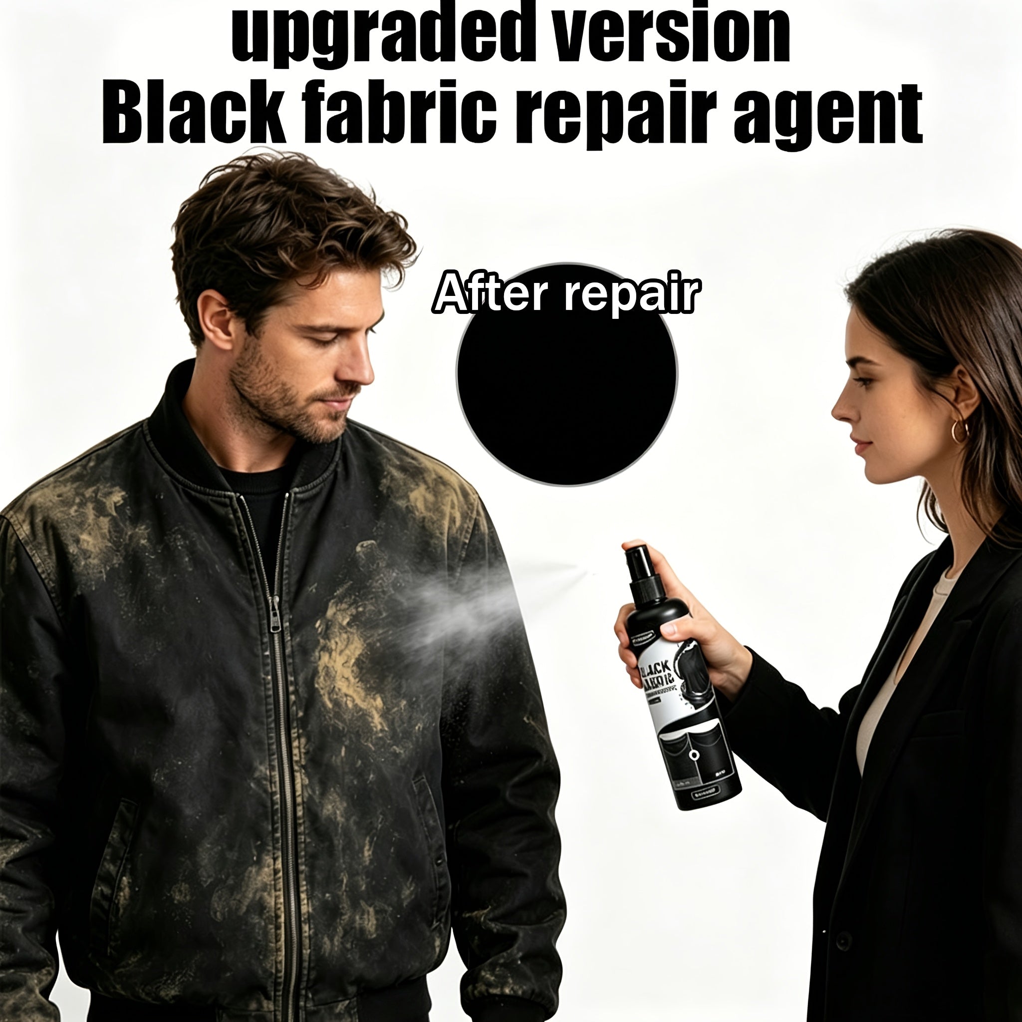 100ml black fabric color correction spray instant fade