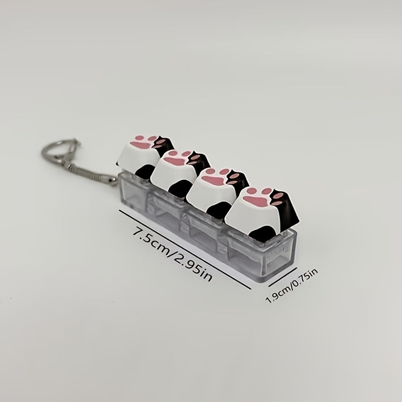 cute cat paw keyboard fidget toy   sound stress clicker