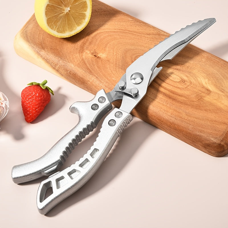multi purpose carbon steel kitchen scissors ergonomic grip