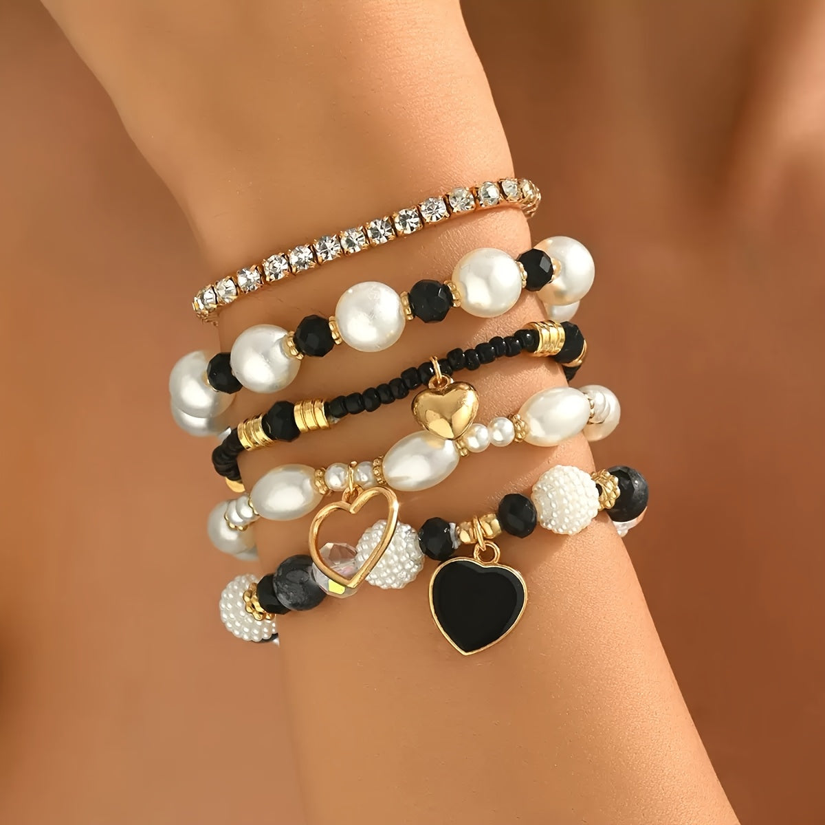 5pcs bracelet   pearl handmade beading bohemian fashion