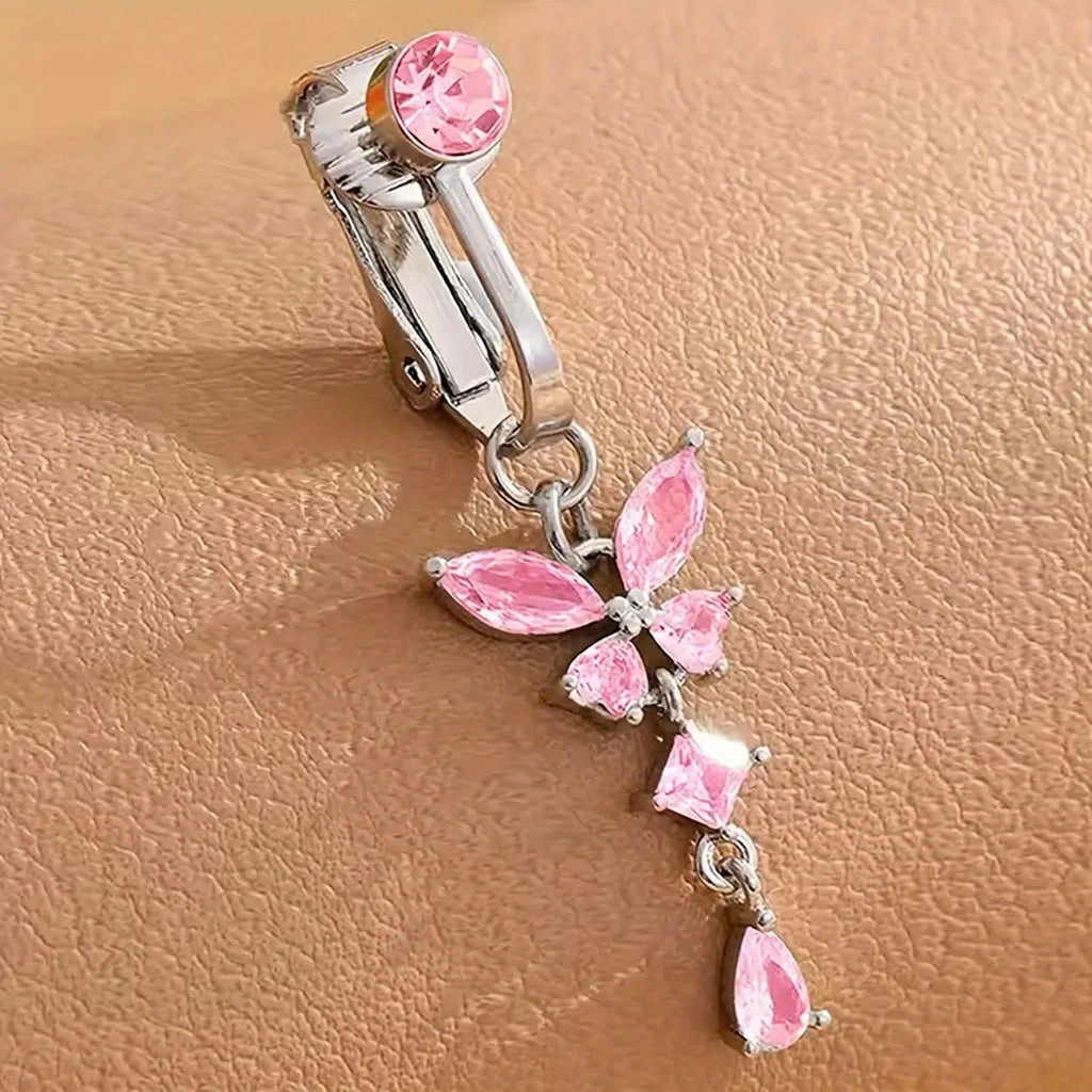 womens   tassel fashion belly button clip no