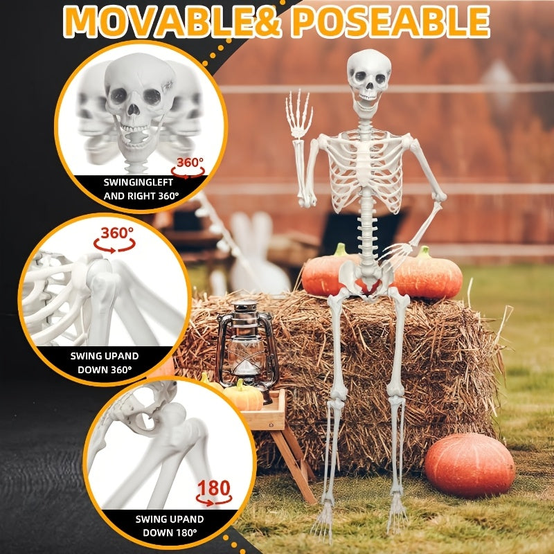 6ft poseable     skeleton halloween   full