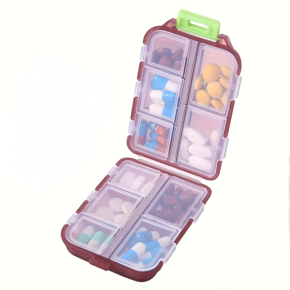 1 pack travel pill organizer 10 compartment pill case