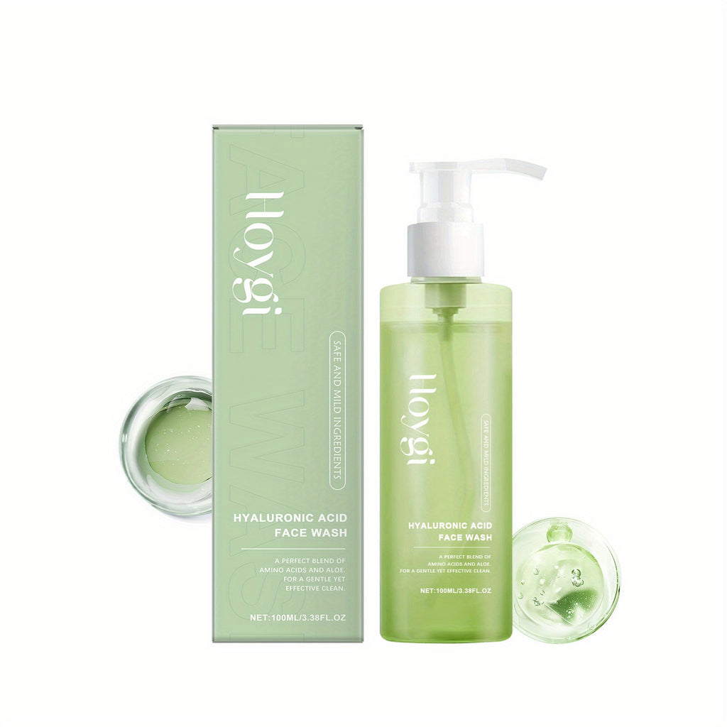 gentle hyaluronic acid cleansing gel aloe oat ingredients