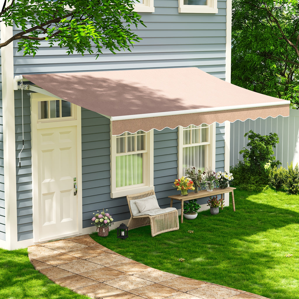 13 x 8 ft retractable awning patios sun protection canopy