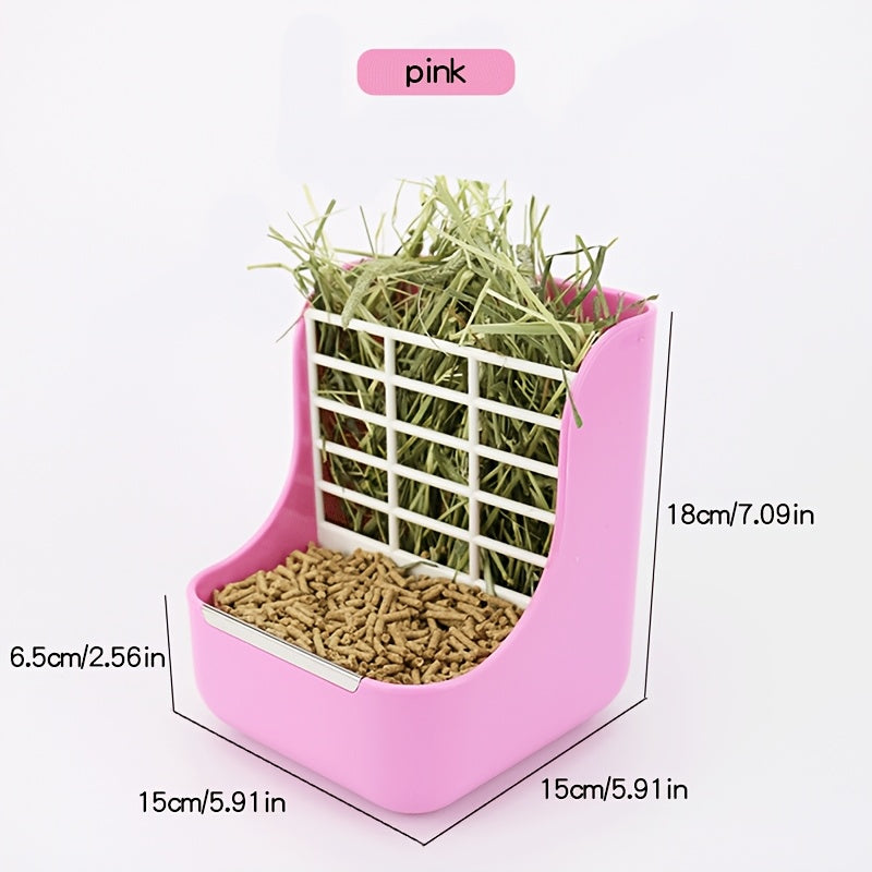 hay feeder small pet cage 2 in 1 plastic rabbit hay