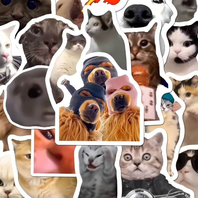 100pcs cat meme sticker set office stickers file seals