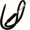 reusable glass straw flexible black hose comfortable grip