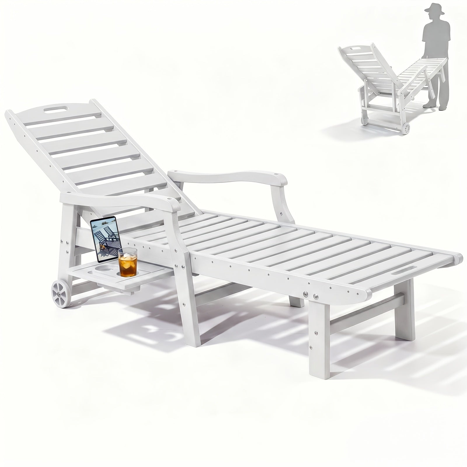 hdpe outdoor lounge chaise weather patio lounge chair 5