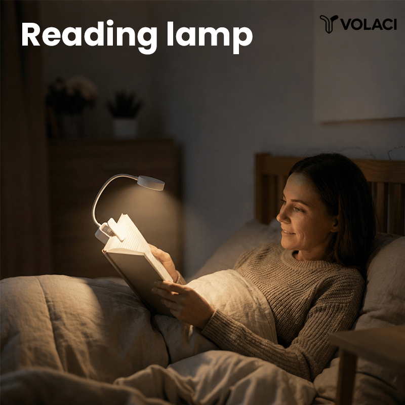 volaci portable led reading light clip book light adjustable