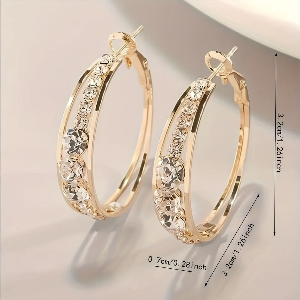 elegant hollow round womens earrings minimalist fashionable