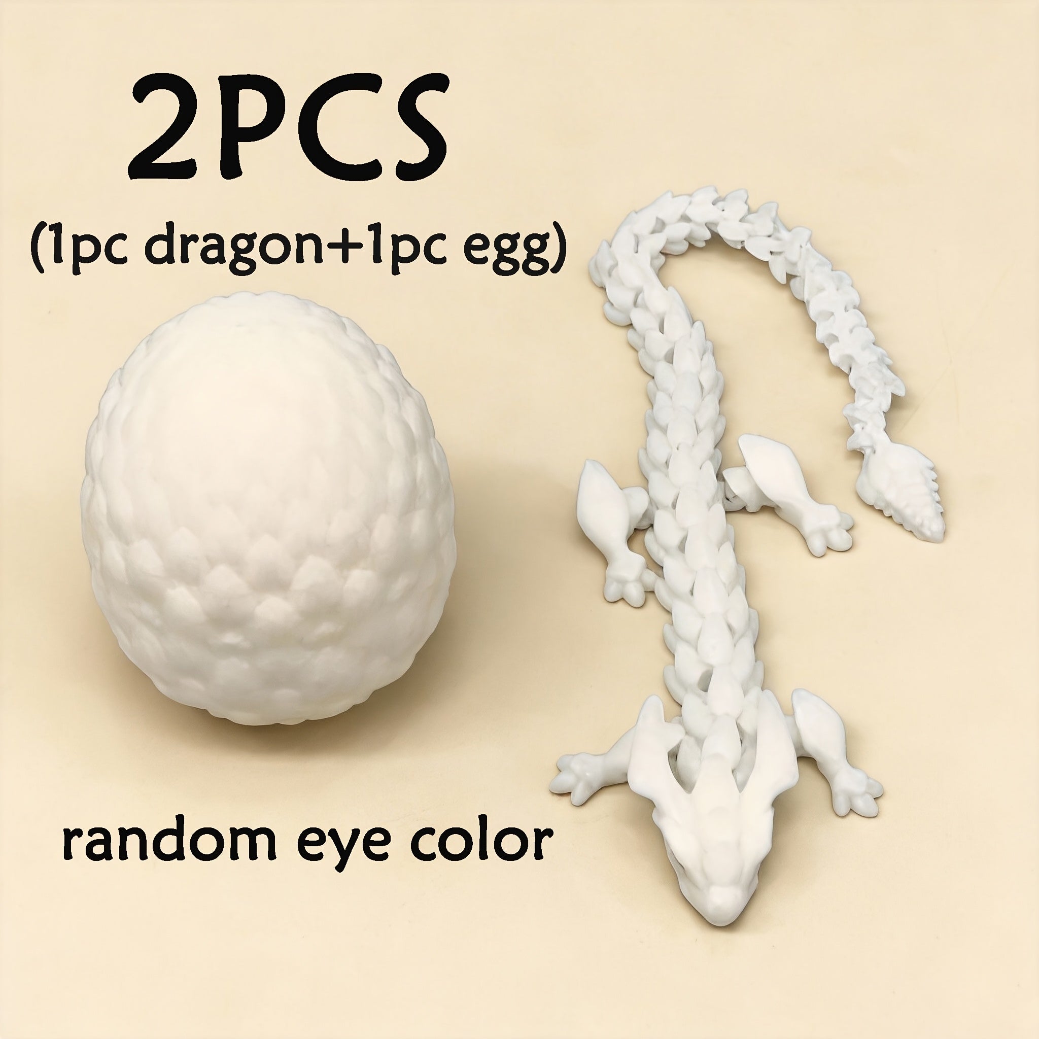 2 4pcs set glow in   dragon egg set 3d printed