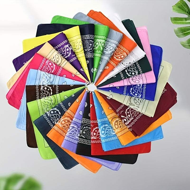 12pcs unisex square scarves pashmina print hip hop street