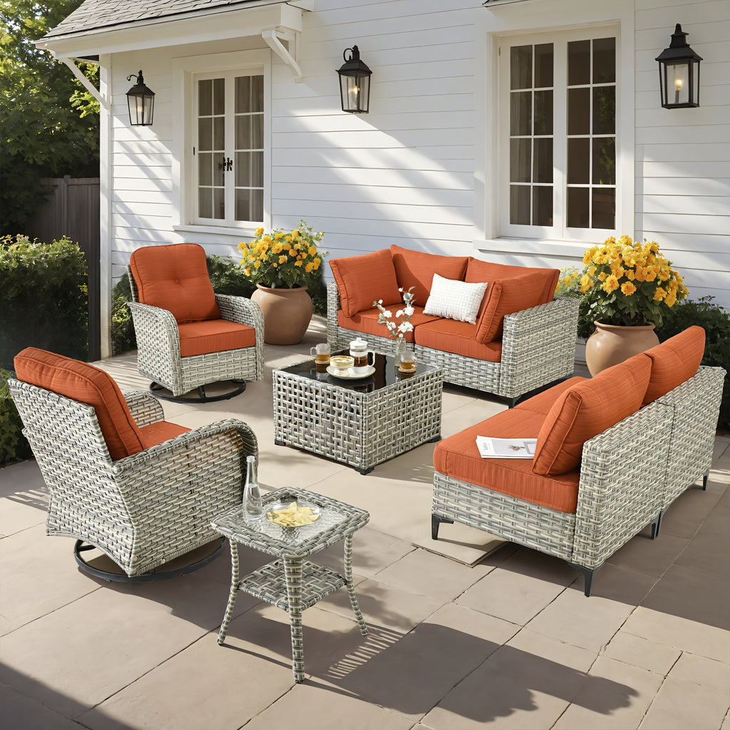 2 3 5 8 10pcs deep seat outdoor patio furniture set outside