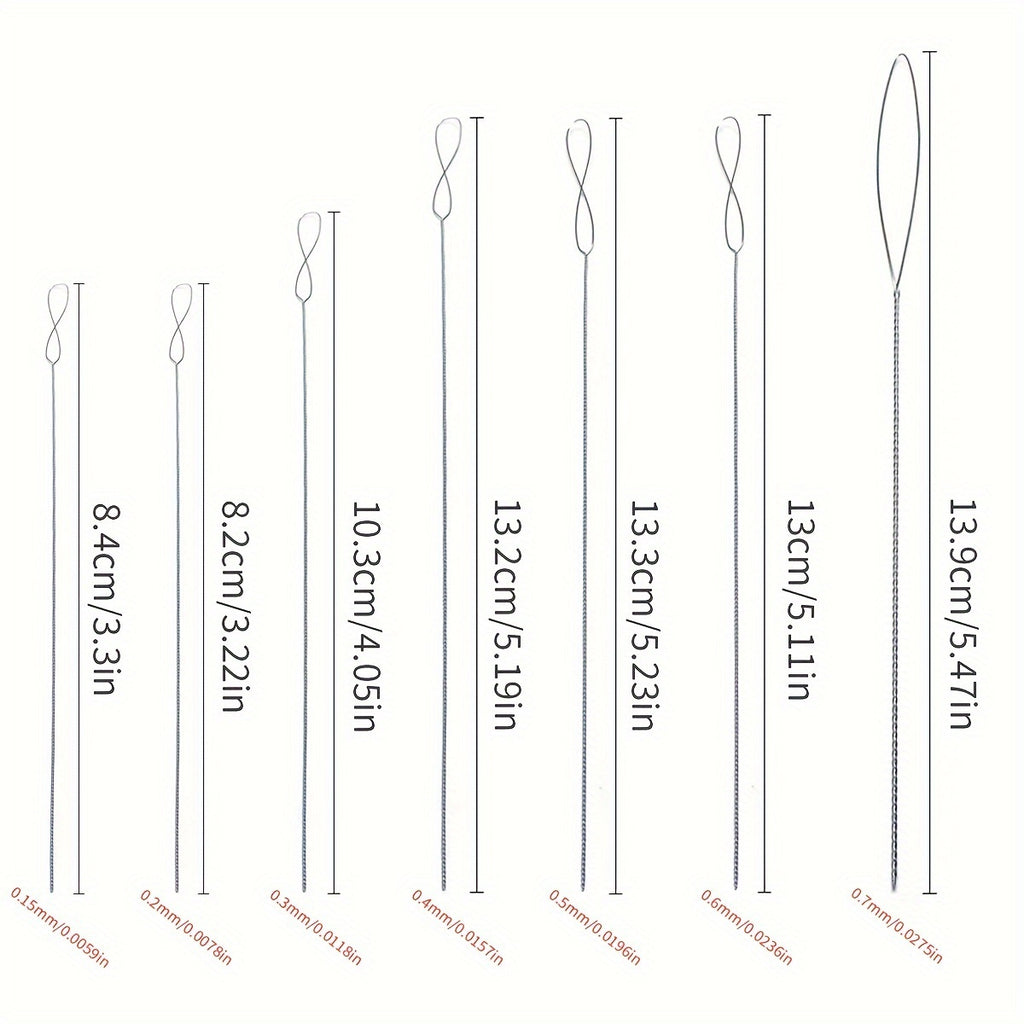 7pcs bead threading needle kit ideal jewelry creation