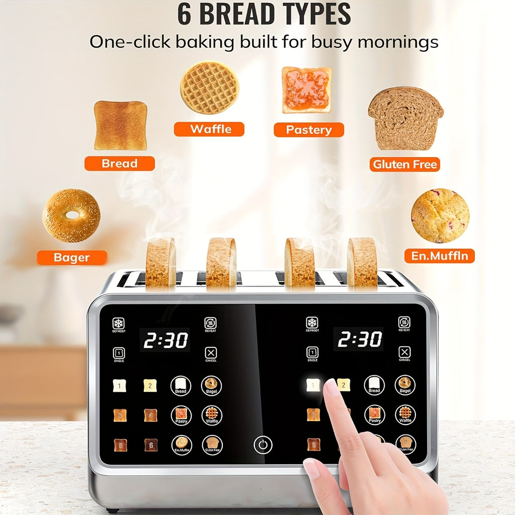 toaster 4   stainless steel digital smart toaster
