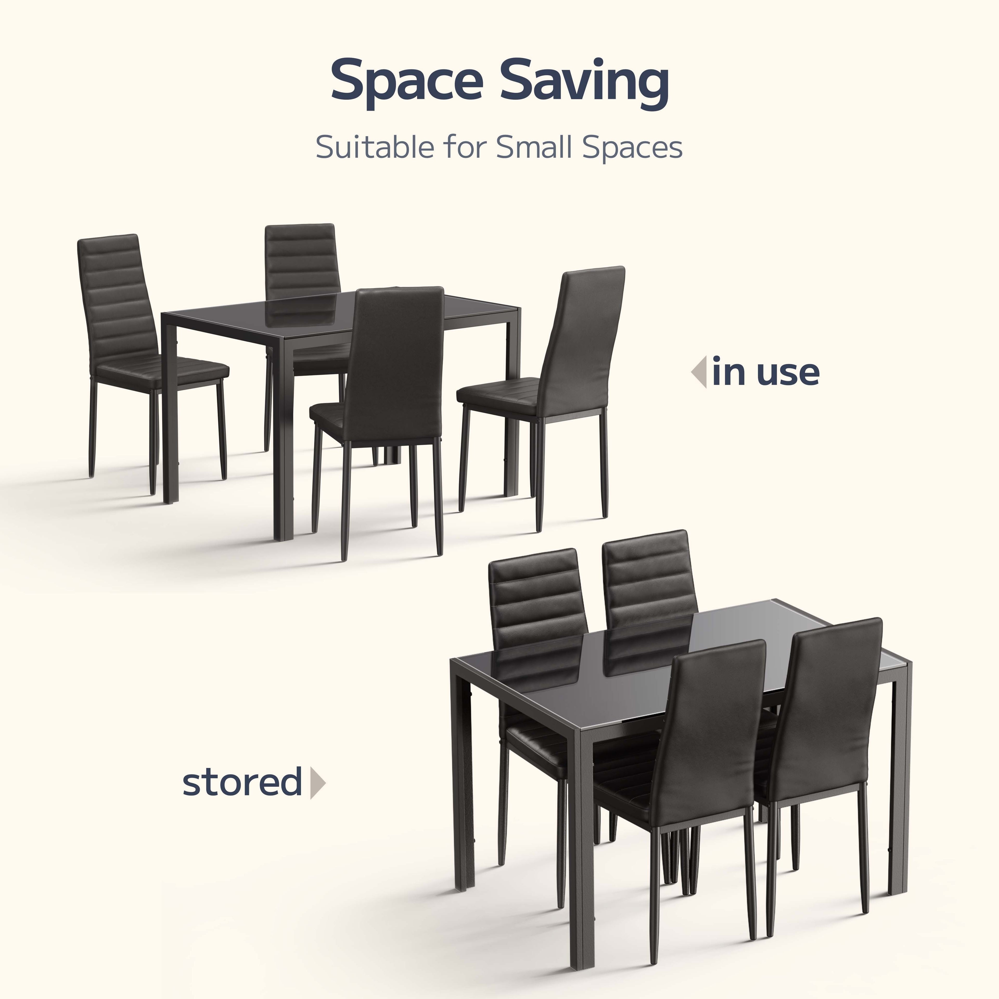5 piece glass top dining set 5pcs glass dining table