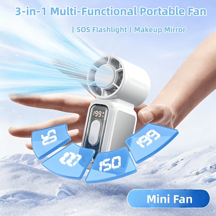 2026 latest mini handheld usb fan neck fan lanyard led