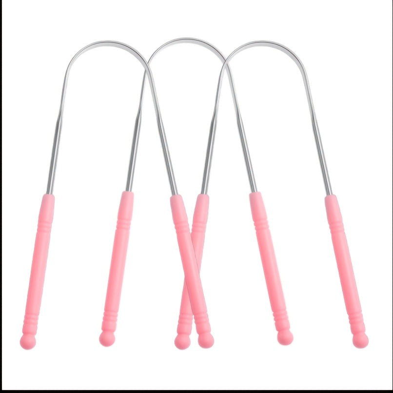 3 6 pack tongue scrapers stainless steel tongue cleaners