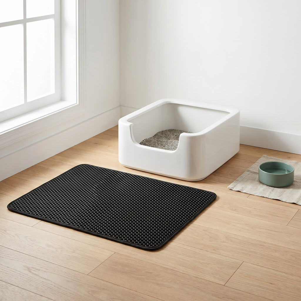 ultra large double layer eva cat litter mat set   1pc