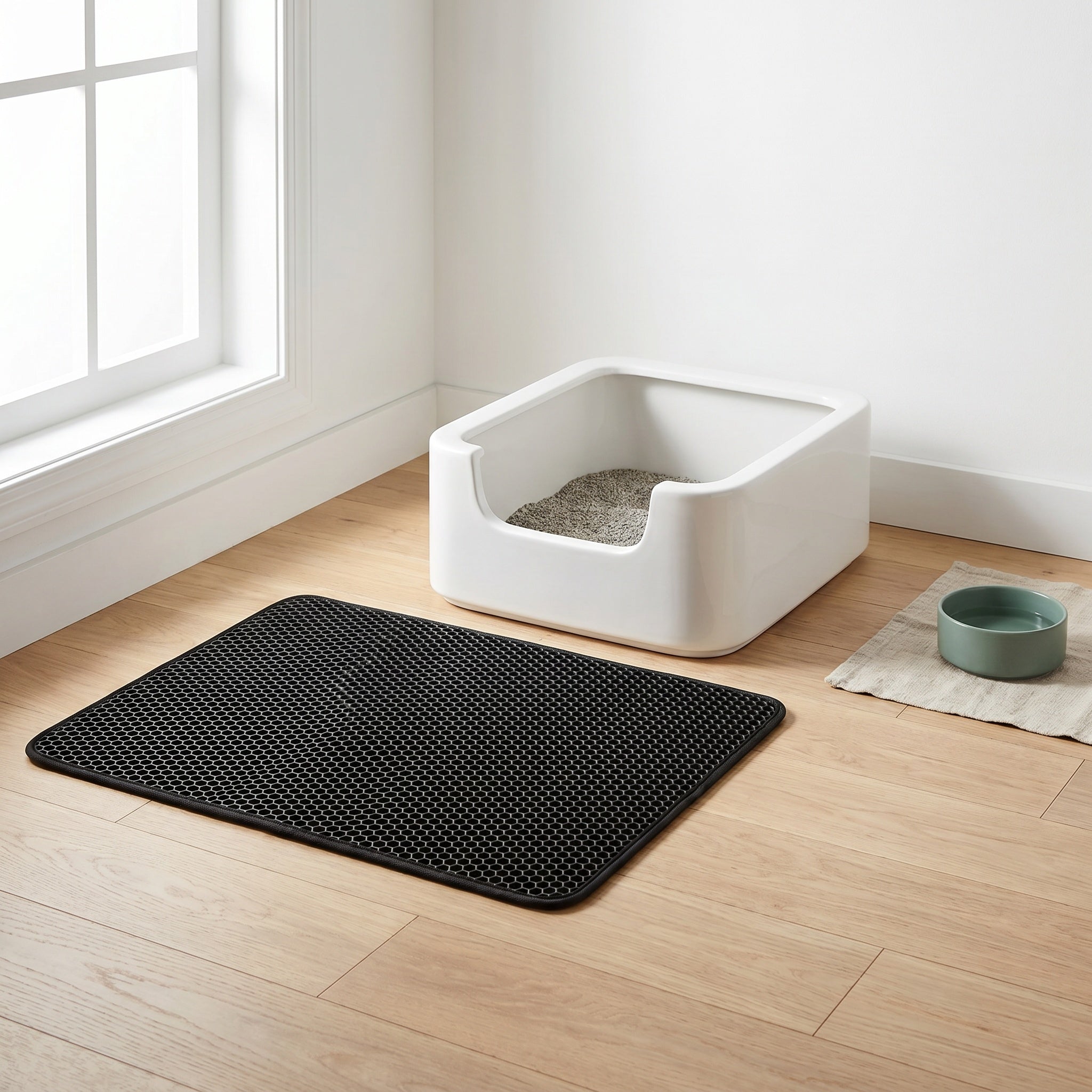 ultra large double layer eva cat litter mat set   1pc