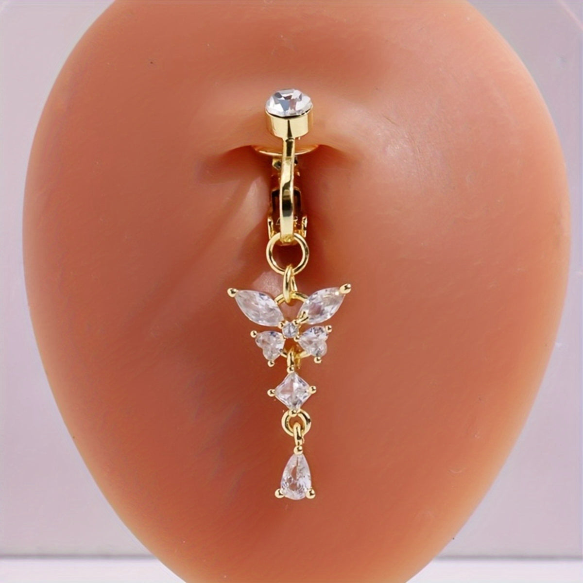 womens   tassel fashion belly button clip no
