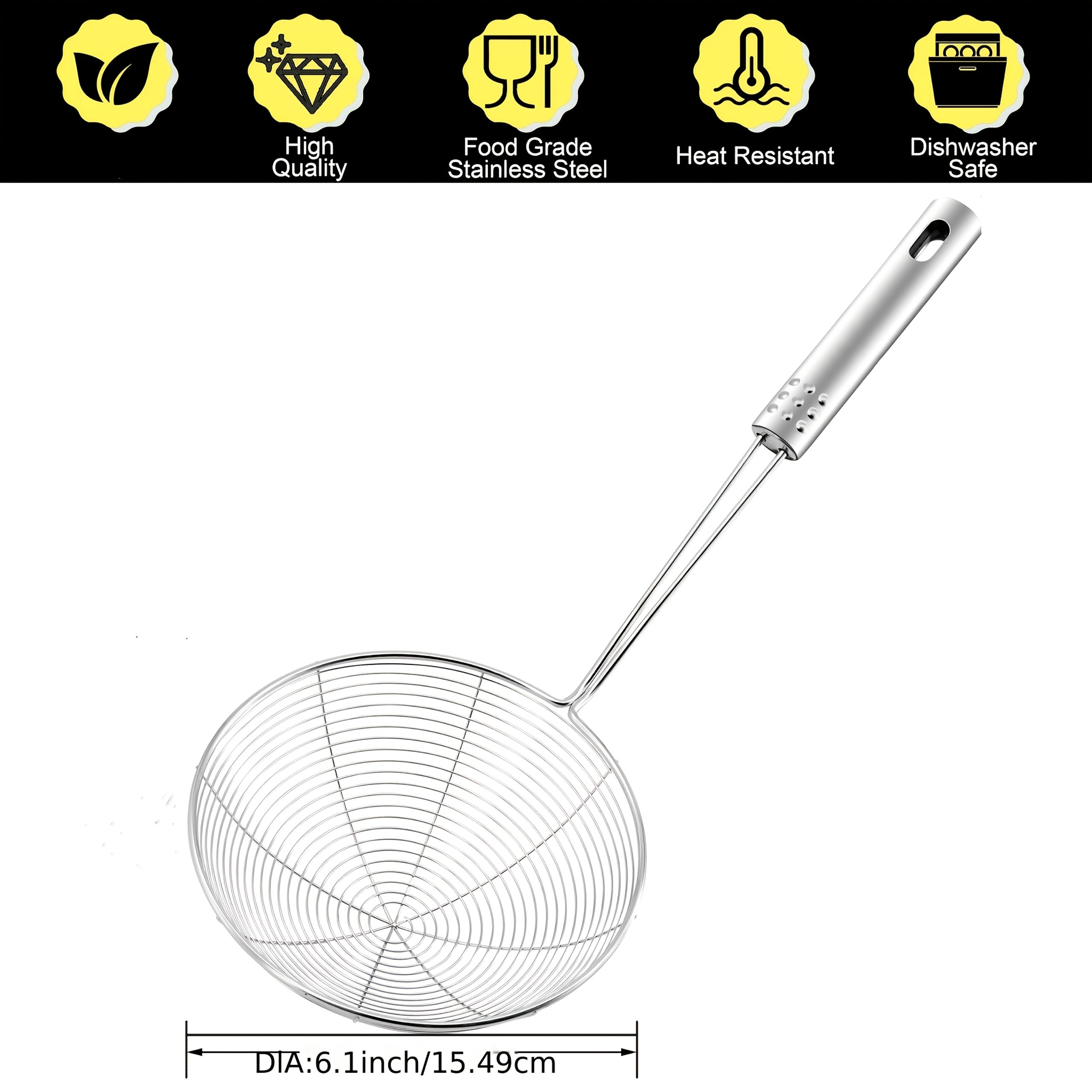 1 stainless steel   web design strainer spoon
