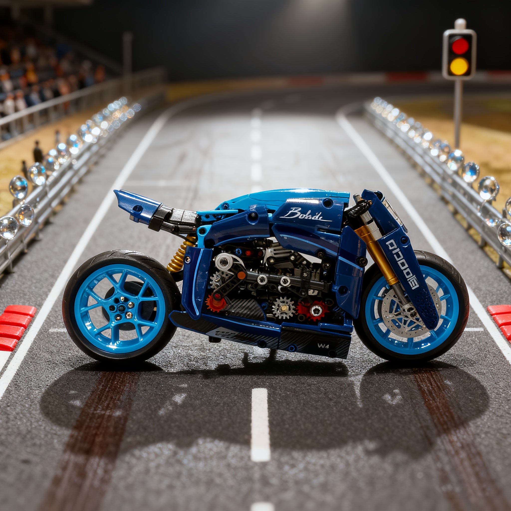 1 8 motorcycle building blocks high   assembly