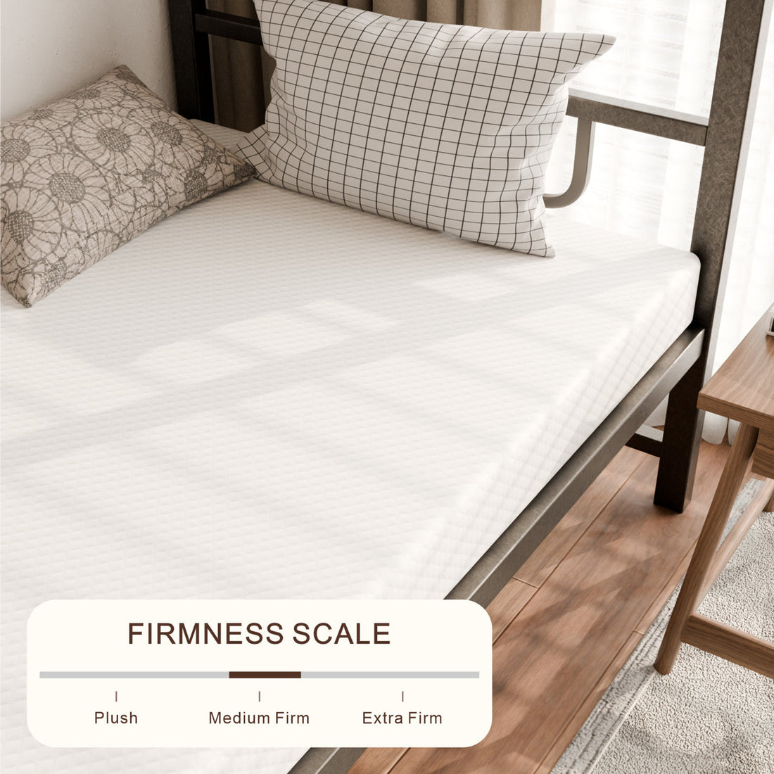 5 Inch Twin Daybed Mattress for Kids Adults, with Cooling Gel Memory Foam, Medium Firm, Fiberglass-free, CertiPUR-US Certified