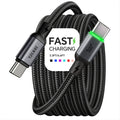 type c 100w nylon braided super fast charging data cable