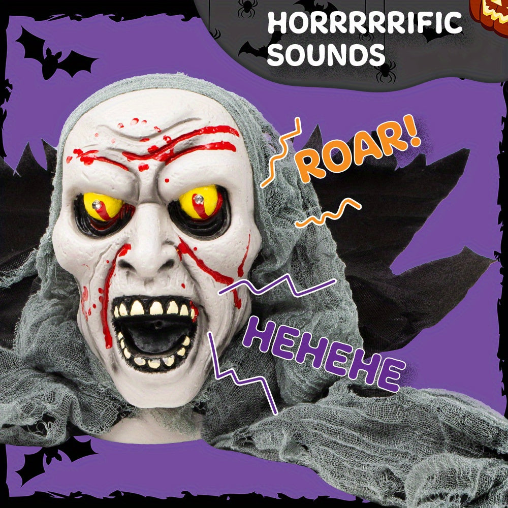 outdoor halloween decoration featuring   zombie