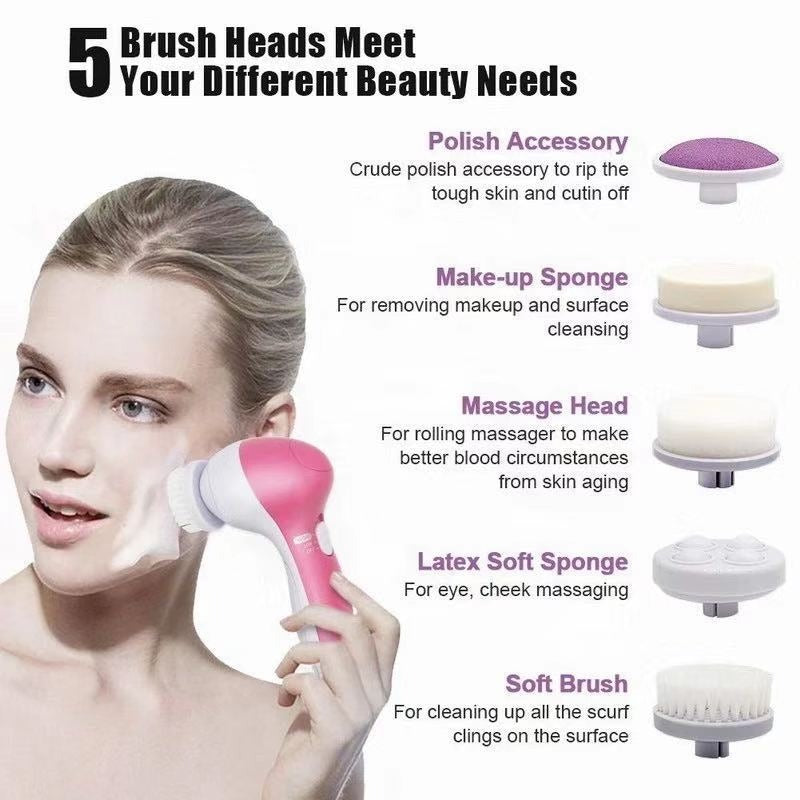 5 in 1 multifunctional facial cleansing device electric