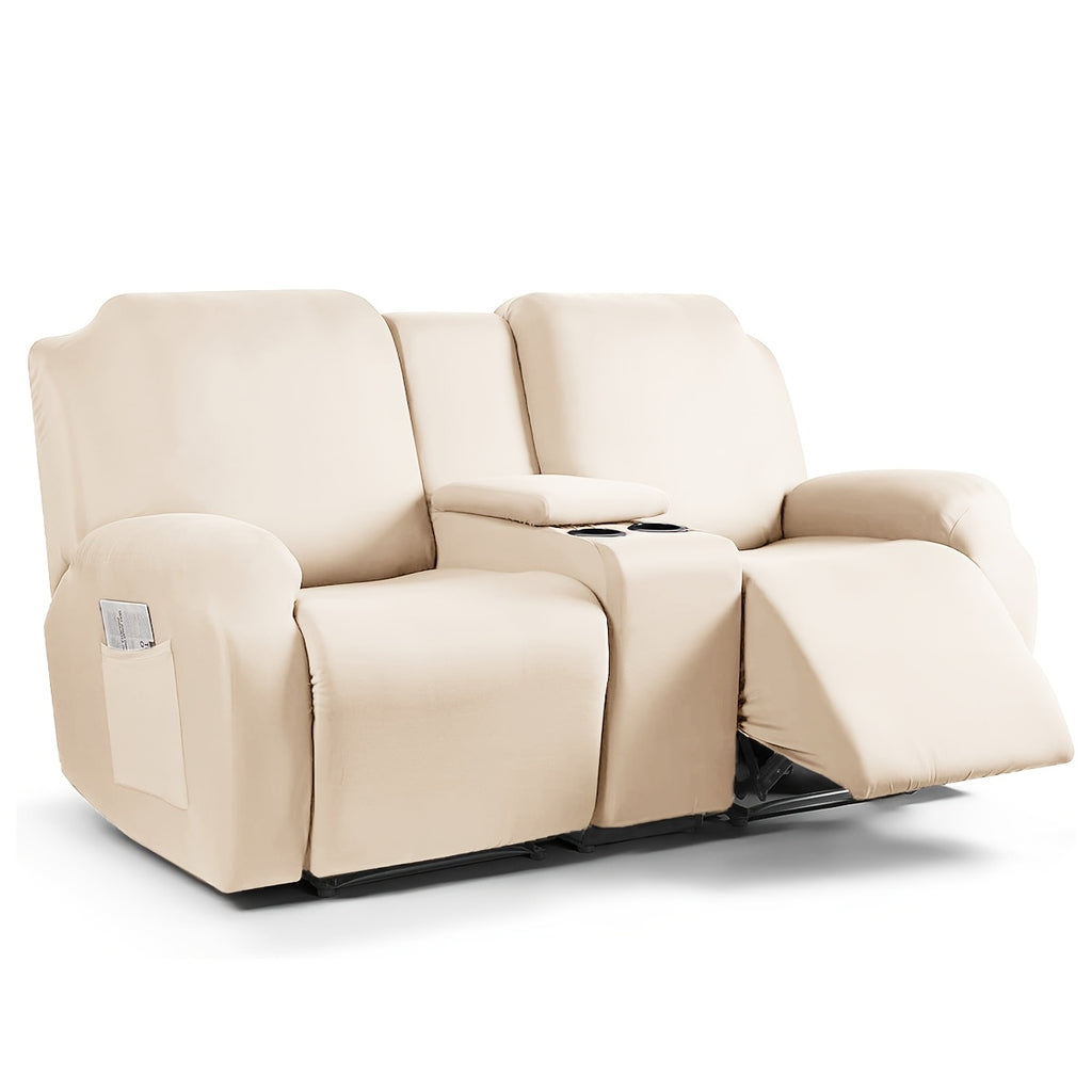 1 2 3 seater fiber fabric recliner sofa cover segmented