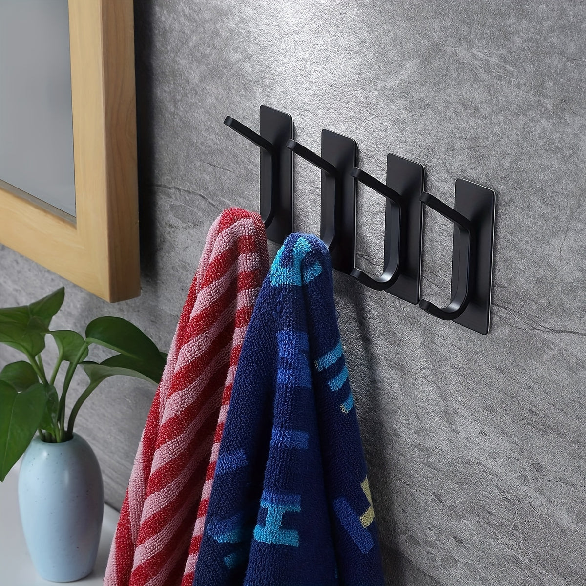 2 4pcs no drilling required   hook clothes towels