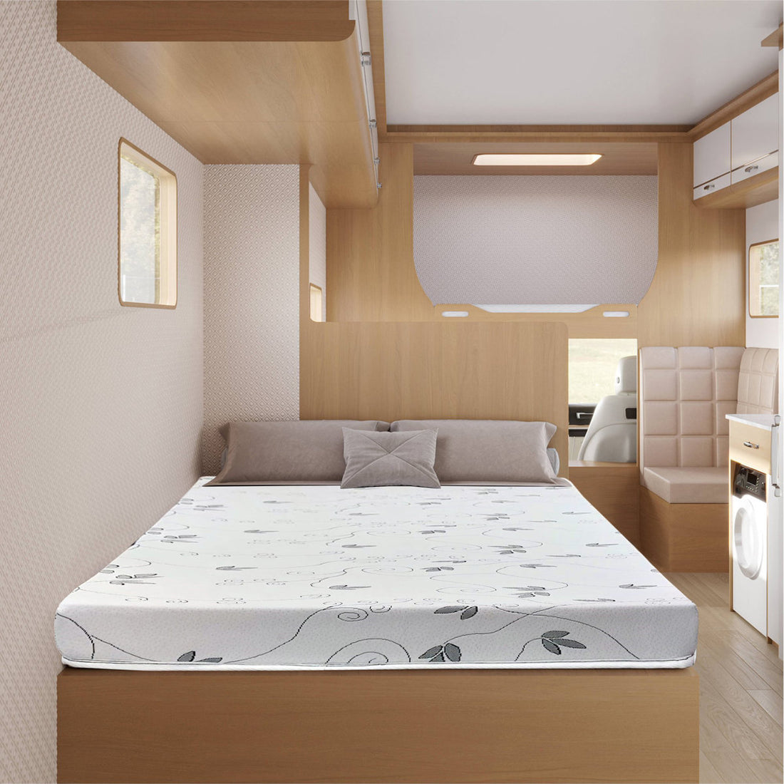6-Inch High-Density Foam RV Mattress Replacement, Medium Firm, Camper Vans, 80" X 42"