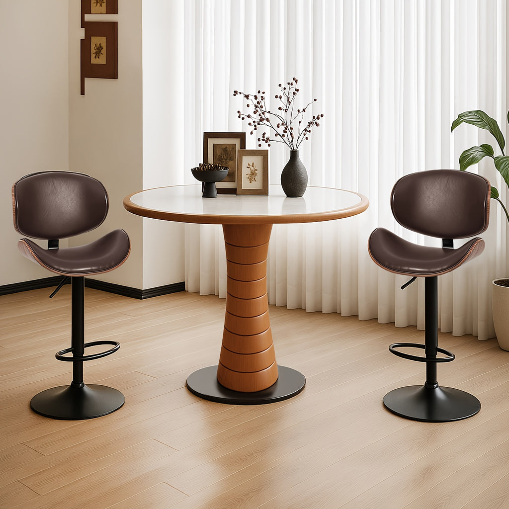 set 2 4 6 swivel bar stools footrest features