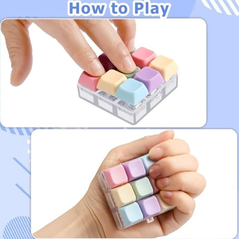 random color 9 key thumb piano keychain compact elegant