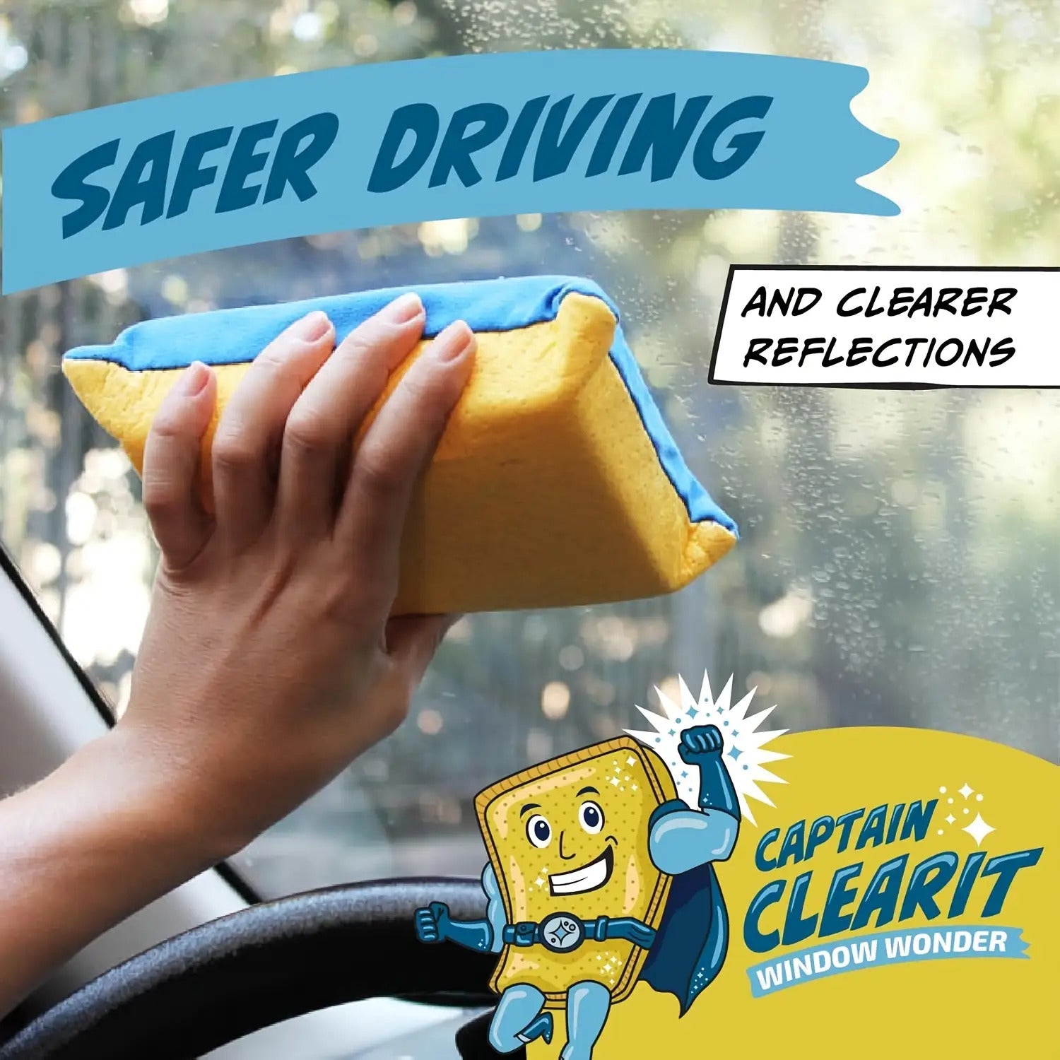 captain clear window   large super absorbent anti
