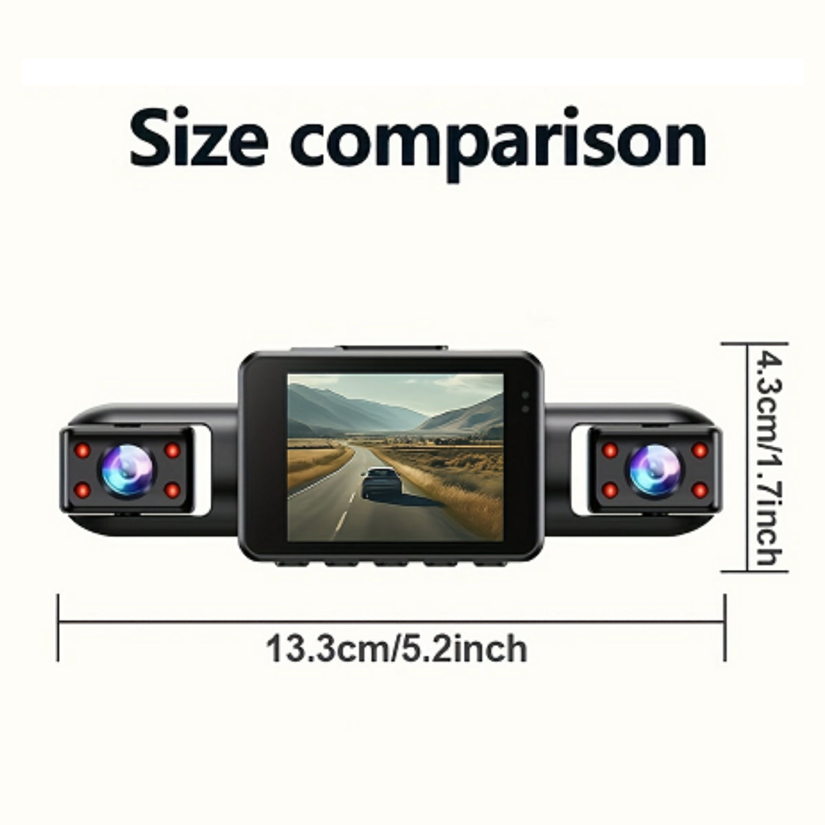multi angle dash cam four lenses front rear   1080p