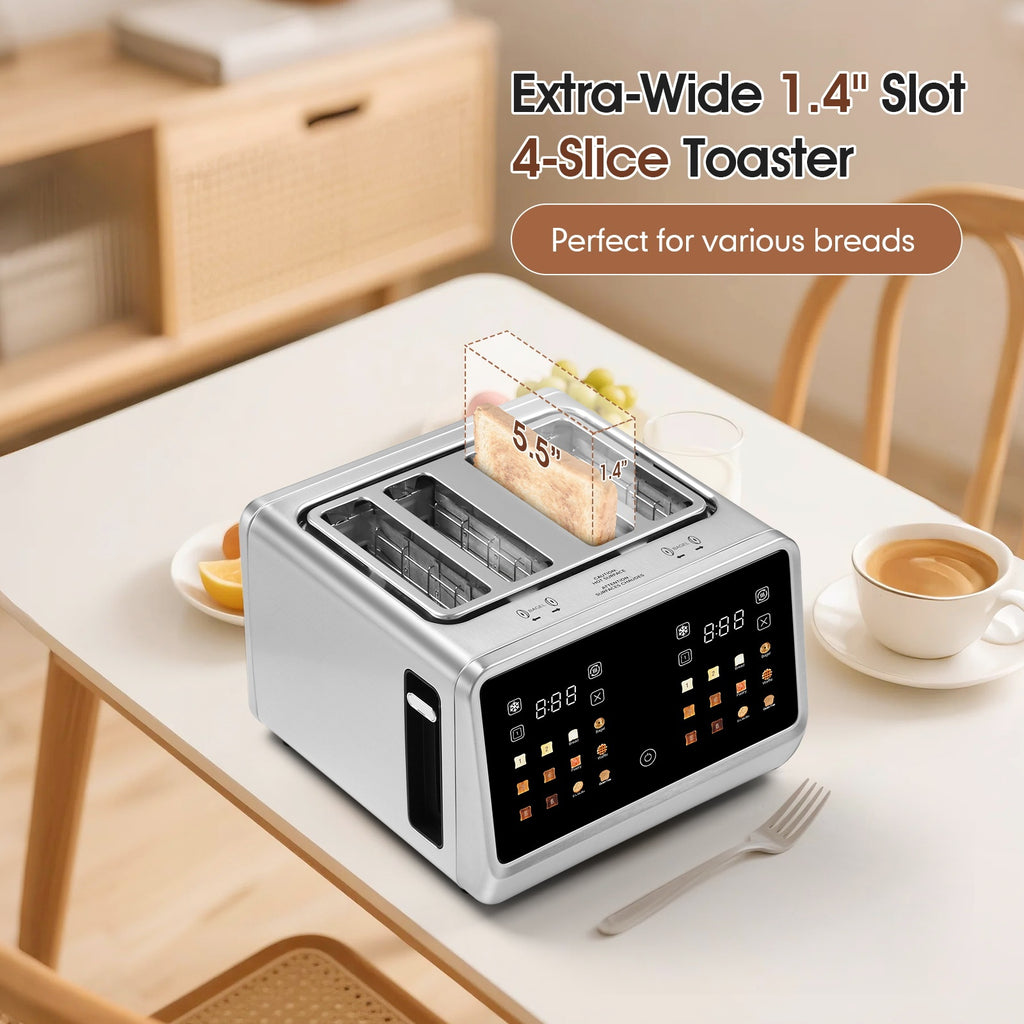 toaster 4   stainless steel digital smart toaster