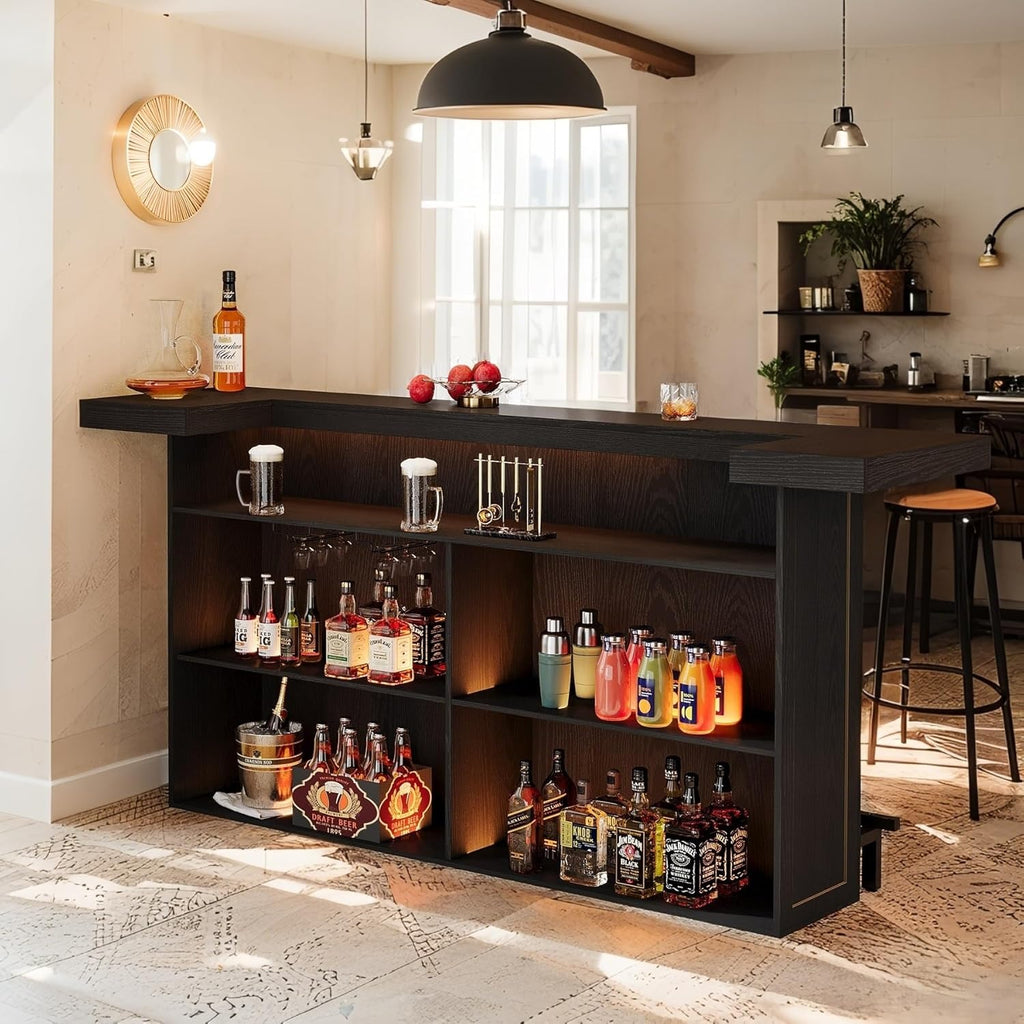 70   large bar table 4 tier storage home bar wine