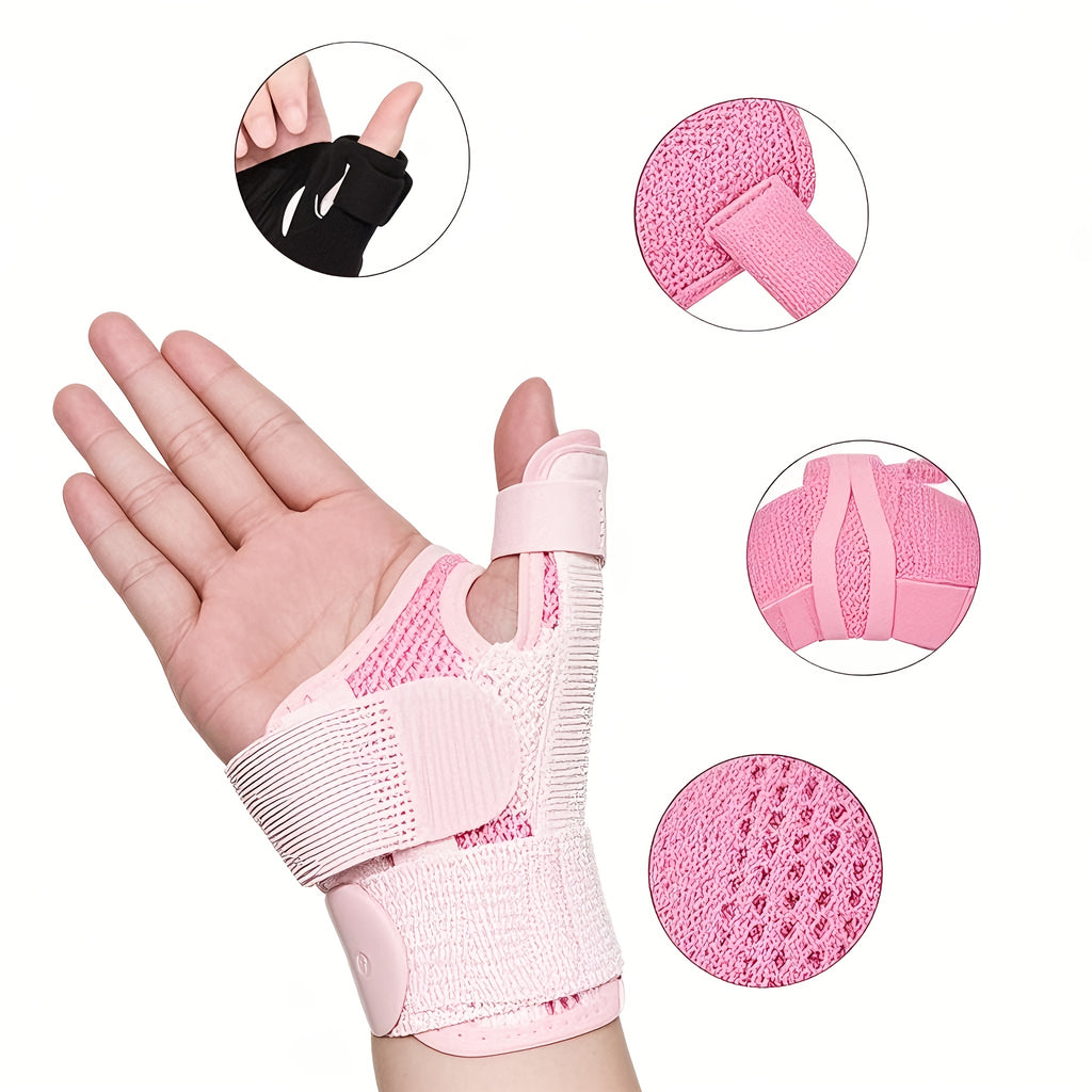 2pcs adjustable thumb wrist support braces breathable fabric