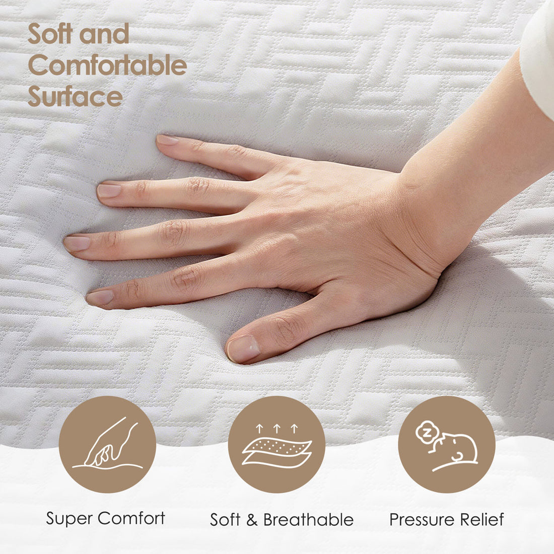 6" Gel Memory Foam Medium Mattress, Twin Size Mattress With Removable Washable Cover