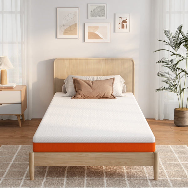 6" Gel Memory Foam Medium Mattress, Twin Size Mattress With Removable Washable Cover