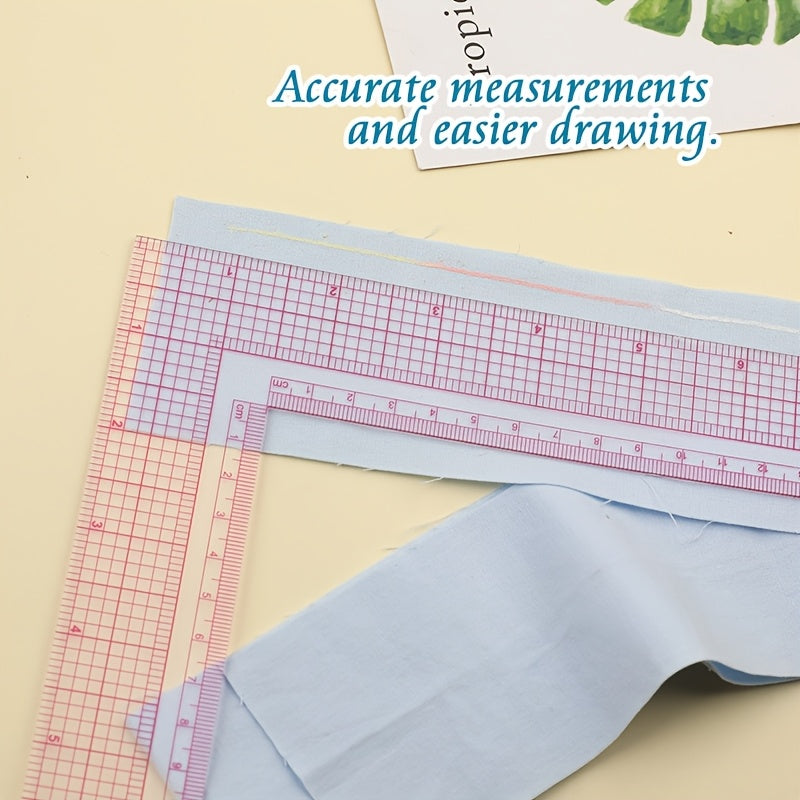 plastic l shaped ruler curve sewing measurement tailor craft