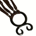 style knotted rope belt medieval long rope knot