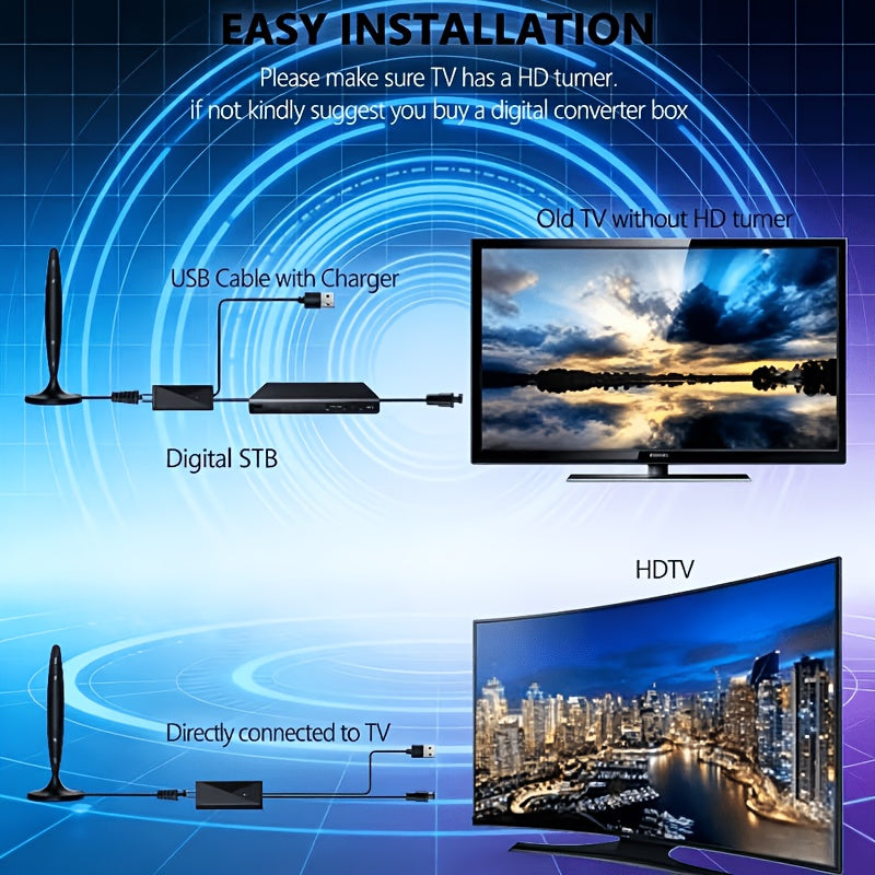 high definition tv antenna supports 4k 1080p full hdtv 200